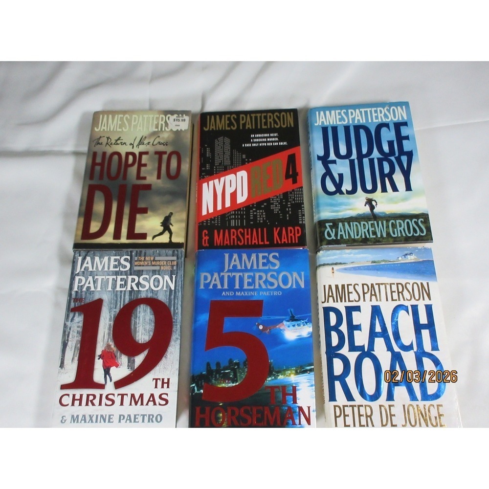 James Patterson 6 Book Bundle Thriller Suspense Mystery Novels
